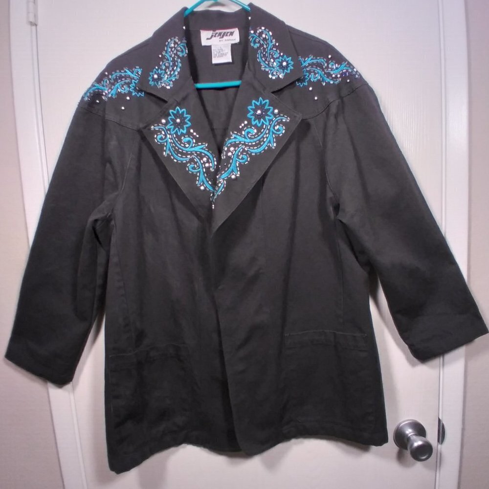 VINTAGE | Jen Jen By Darian Embroidered Beaded Embroidered Blazer Size: L
